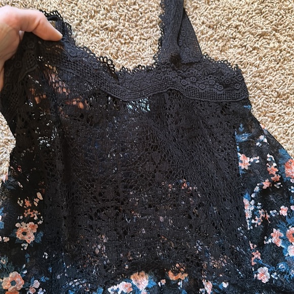 Free People Intimately Floral Lace Crochet Handkerchief Slip - Picture 4 of 7